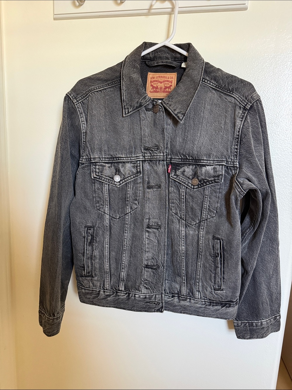 Levi's Black Washed Denim Trucker Jacket
